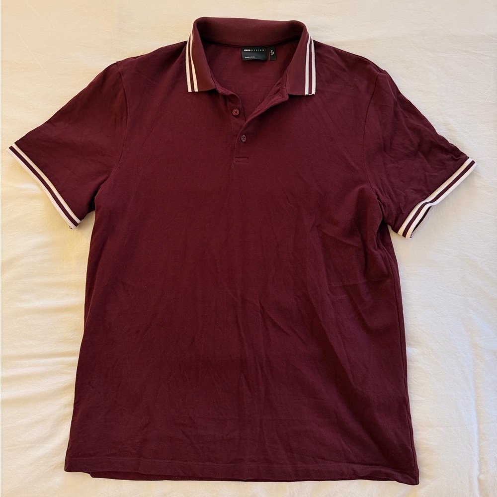ASOS Men’s Burgundy Polo Shirt